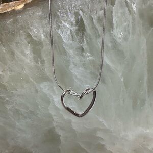 Elegant Silver 925 sterling silver Heart Necklace